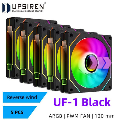 UF-1 PRISM 4 PRO Computer Chassis Fan 12Cm ARGB 4 Pin PWM Quiet Cooling Fan 12V Large Air Volume 45.2CFM/600-1500RPM