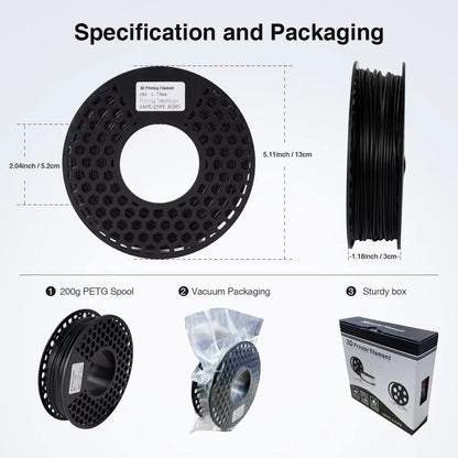 200G/Roll ABS 3D Printer Filament 1.75Mm 3D Printer ABS Plastic Consumables Material for 3D Printer and 3D Pen ABS Filament