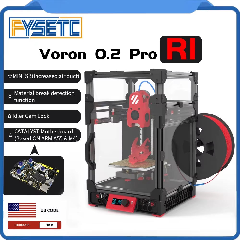 Voron V0.2 Pro R1 Corexy Full Kit Upgraded 3D Printer Kit with Enclosed Panels and Printed Parts Impresora 3D Voron 0.2