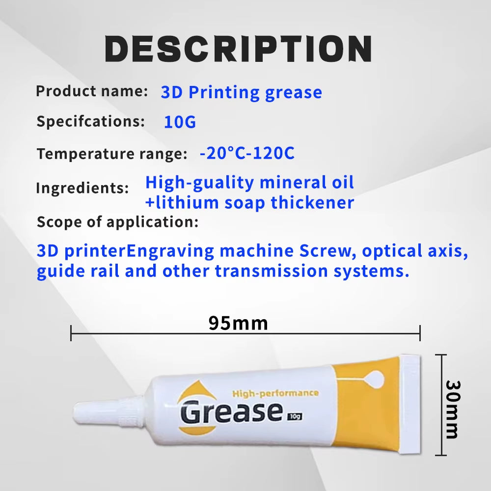3D Printer Gear Grease Lube for 3D Printer Reduce Noise Good Lubrication Effect Lubricating Oil 3D Printer Parts