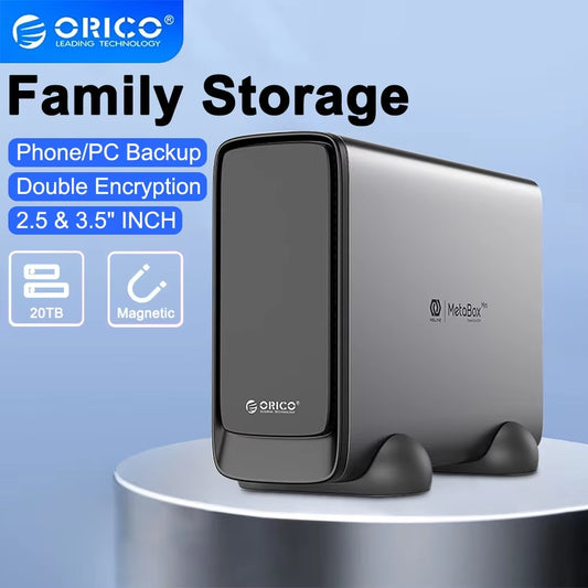 Metabox Personal Storage 3.5" Type-C HDD Compatible External Hard Disk Pc/Desktop/Laptop/Mac Remote Access Network Storage