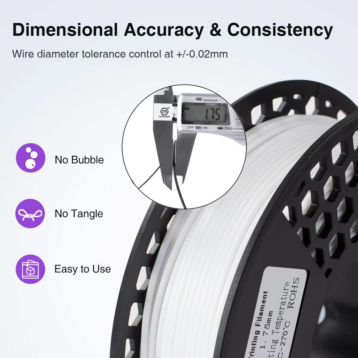 200G/Roll ABS 3D Printer Filament 1.75Mm 3D Printer ABS Plastic Consumables Material for 3D Printer and 3D Pen ABS Filament