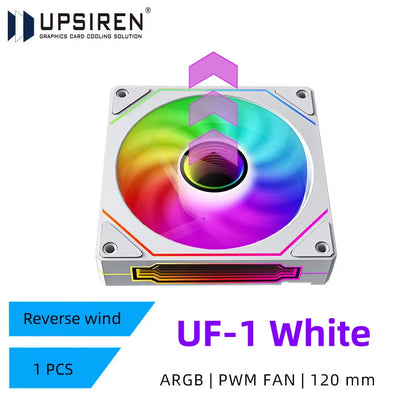 UF-1 PRISM 4 PRO Computer Chassis Fan 12Cm ARGB 4 Pin PWM Quiet Cooling Fan 12V Large Air Volume 45.2CFM/600-1500RPM